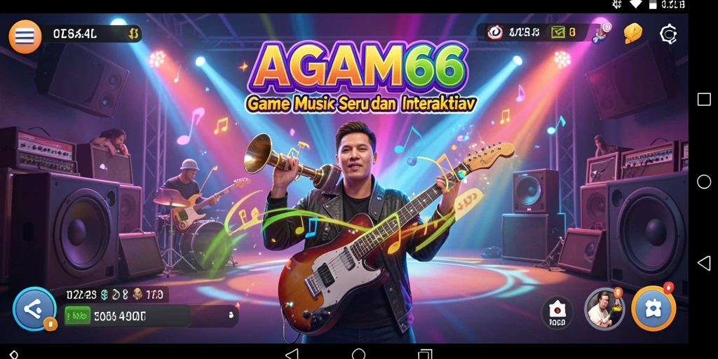 Tampilan gameplay AGAM66 yang penuh warna dan interaktif.