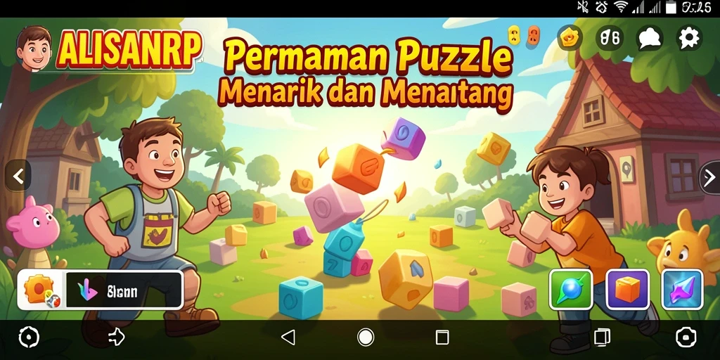 Screenshot gameplay <strong>ALISANRP</strong> menunjukkan tantangan puzzle yang menarik.