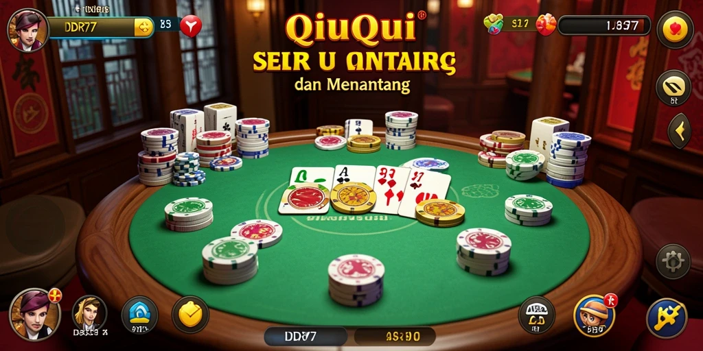 Tampilan gameplay QiuQiu yang mendebarkan di IDR77