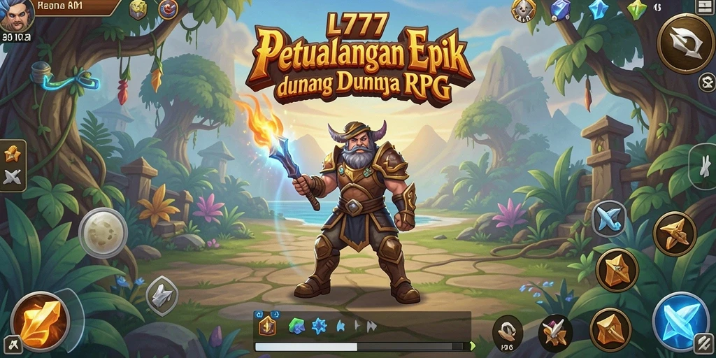 Screenshot gameplay L777 menampilkan pertempuran epik dan eksplorasi mendalam.