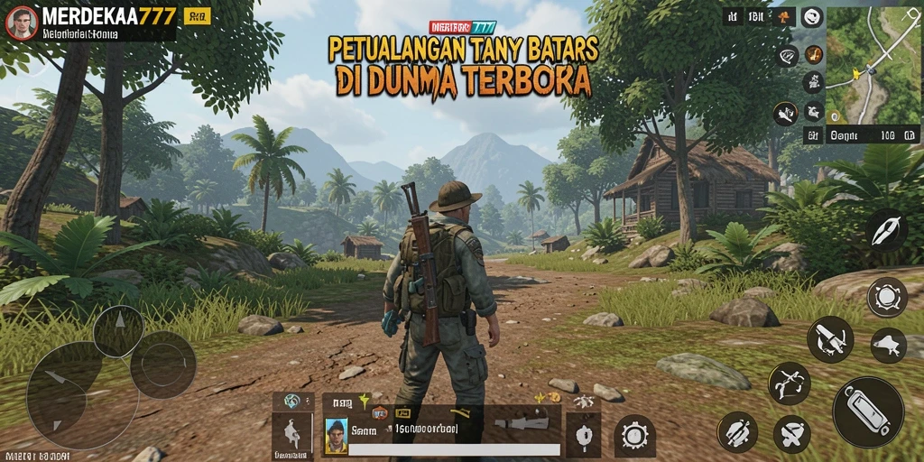 Screenshot utama MERDEKA777 menampilkan dunia terbuka yang menakjubkan untuk dieksplorasi.