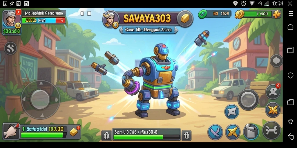 Screenshot gameplay SAVAYA303 menampilkan aksi mengoleksi sumber daya.