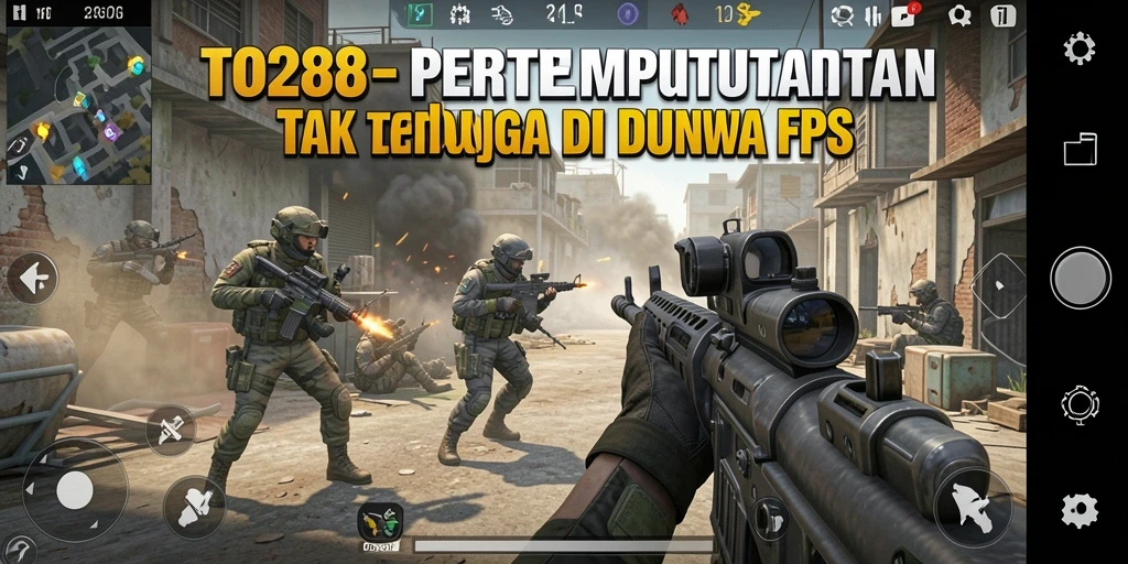 Screenshot TO288 yang menampilkan aksi pertarungan seru dalam mode FPS.
