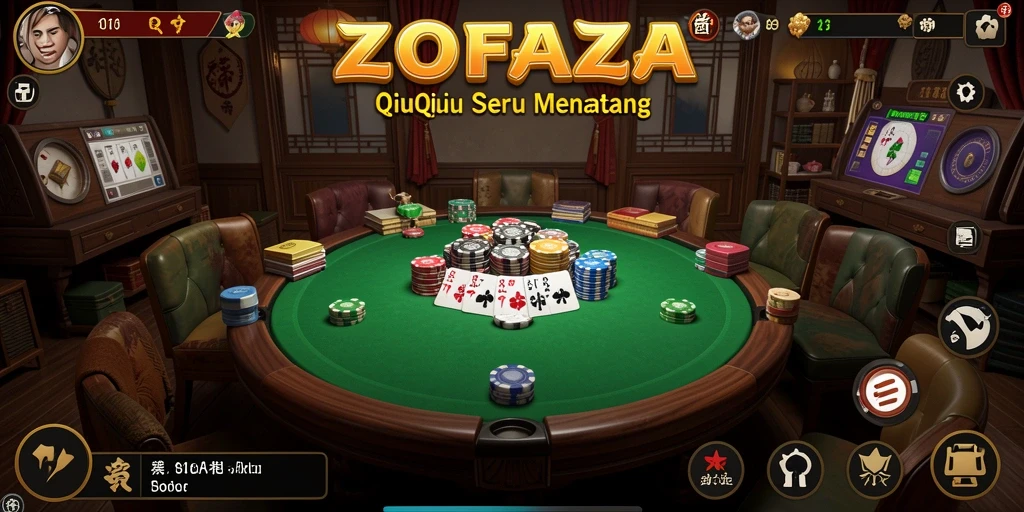Gameplay ZOFAZA yang seru dan interaktif dalam QiuQiu.