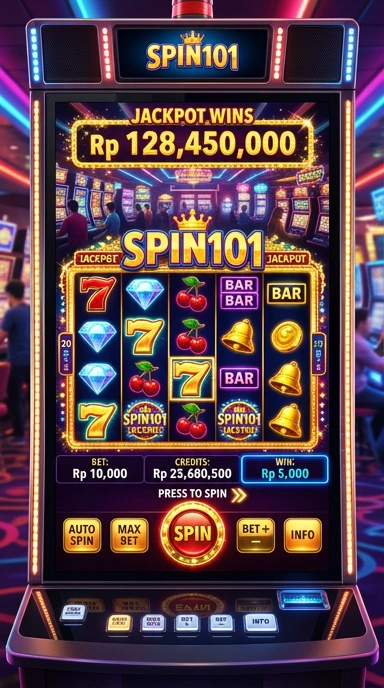 Tampilan utama aplikasi spin101 yang user-friendly.
